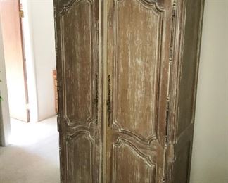 Rustic Distressed Armoire - Wardrobe - TV Cabinet