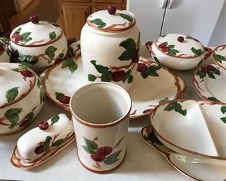 Franciscan Apple cookie jar, 3 soup tureens butter dish and more