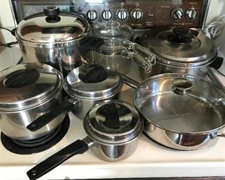 many pots and pans