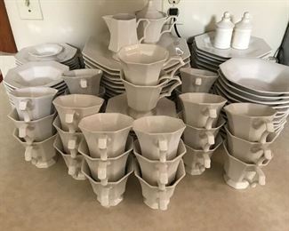 Ironstone china service for 14