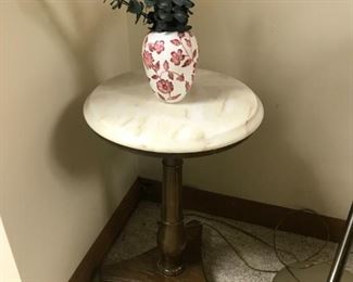 Marble Top Round Accent Table