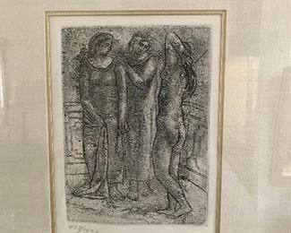 Pablo Picasso Titled: Three Graces, etching. number 407/1500