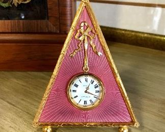 c.1992 "KITNEY & CO." Rare Enameled Small Desk Clock (Valued at $95-$160)