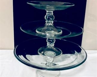 3-Tiered Glass Serving Tray