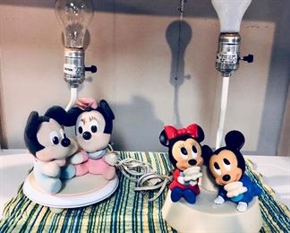 Mickey & Minnie Vintage Lamps 