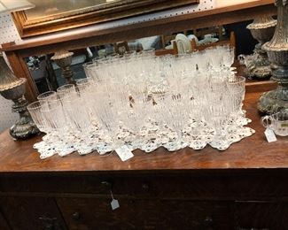 c.1960's, French Diamond "CRISTAL D'ARQUES" Crystal, 32-Pieces