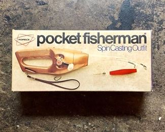 c.1972, "POPEIL'S POCKET FISHERMAN SPIN CASTING OUTFIT" w/Original Box 
