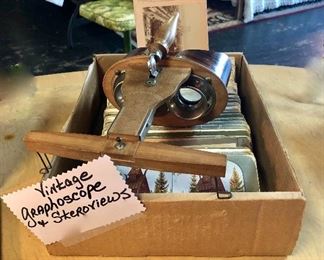 Vintage Wooden Graphoscope with Steroviews