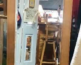 Wooden Full Length Mirror with Stand-Alone Brace on Back