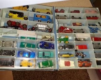 Matchbox Style Cars and Case