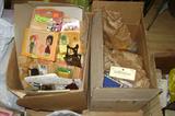 Several boxes of doll house furniture and accessories