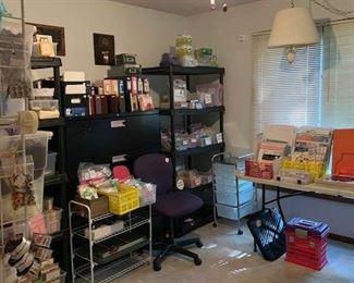 Paper craft room with large 4 drawer file cabinet