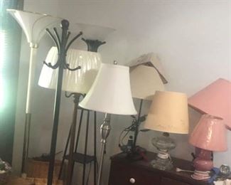 Lamps (two antique porcelain base lamps not pictured)