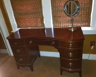 Antique desk/ vanity, surface blemishes on top