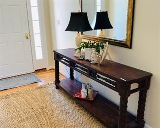 Stunning Solid Mahogany Console Table