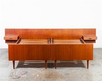 Danish Modern Double Teak Bed Frame