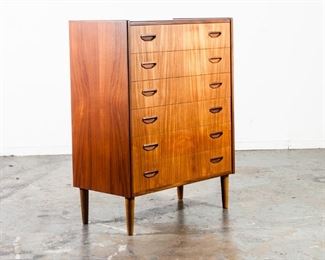 Teak 6 Drawer Highboy 