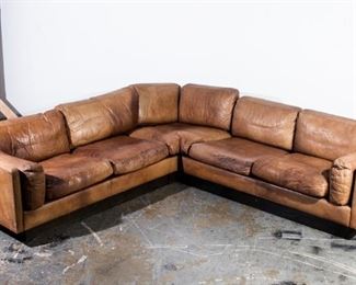 Danish modern Georg Thams Leather Sofa Sectional 