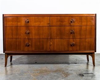 Rosewood + Walnut Mid Century Modern Dresser