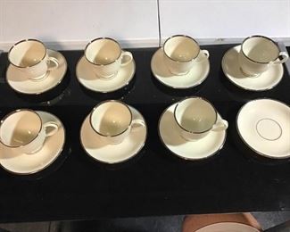 Lenox-Montclair:  Footed Cups and Saucers