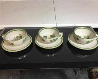 Vintage Pottery:  Louisville Stoneware Bowls/Saucers
