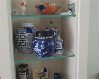 Asian pottery and contemporary pottery and decor