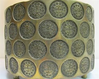 Brass Oreo Cookie Factory Press Lamp