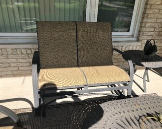 Out door love seat and side table