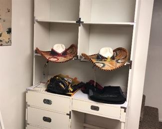 Dixie "Campaigner" Furniture for bedroom 4 drawer knee hole desk with over head shelving desk only Dimensions
    47ʺW × 18.5ʺD × 31ʺH