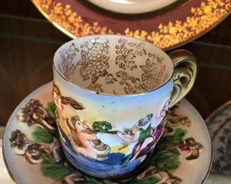 Hand Painted Occupied Japan 24k Gold Tea cup and saucer