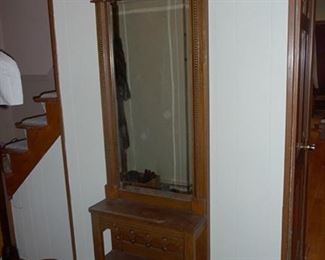 Hall Tree with Mirror