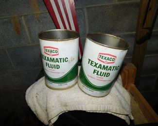 Metal Texaco Cans 
