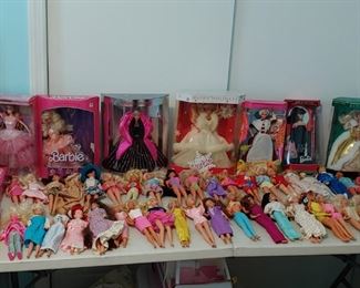 Lots of Barbie Dolls