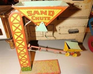 Old Tin Litho Sand/Chute Toy