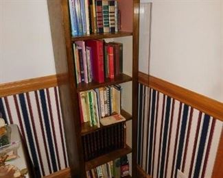 Wooden Book Case/Assorted Books