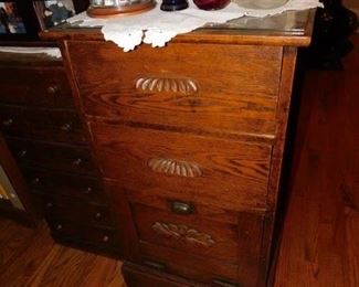 Old Oak File and Storage Cabinet