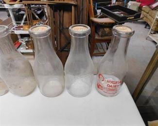 Assorted Old Milk Bottles