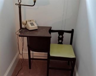 Telephone Stand with Lamp