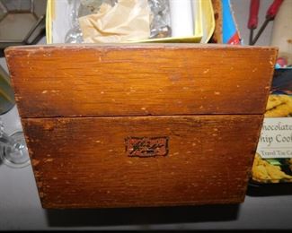 Small Wooden File Box