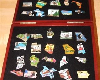 State pins in presentation box.