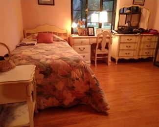 White provincial vintage bedroom!