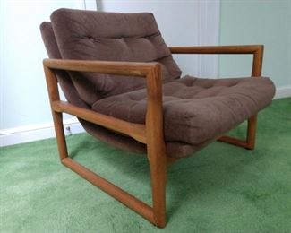 Vintage solid wood frame MCM chair