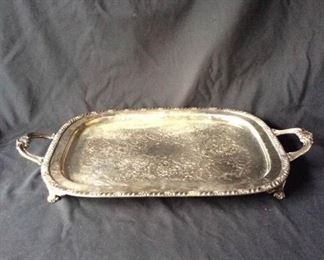 Metal serving tray with handles. https://ctbids.com/#!/description/share/171933