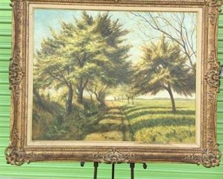 Oil painting with tree signed Domeinco Fallucci https://ctbids.com/#!/description/share/171942