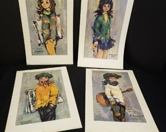 Set of 4 M.Dupont Bright Youth Vintage Prints https://ctbids.com/#!/description/share/171951