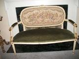 Needle point settee