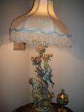 Metal Cherub Lamp
