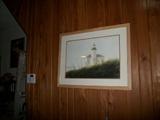 Framed light house print