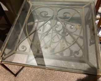 #11		Metal Base sq Coffee table  - Heavy - you move	 $250.00 

