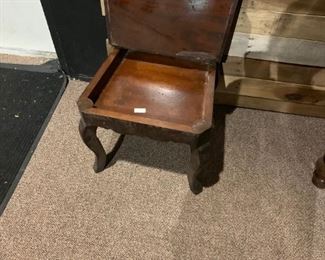 #21		Antique Chair w/lift up seat 	 $200.00 
